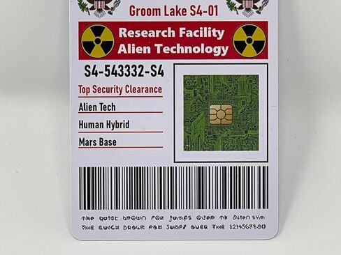 Area 51 ID Card Top Secret Badge Alien AREA 51 Card UFO Joke Funny Cards in Kuwait