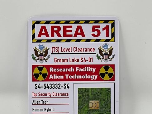 Area 51 ID Card Top Secret Badge Alien AREA 51 Card UFO Joke Funny Cards in Kuwait