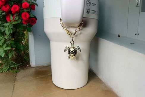 Tumbler Charm - Gold Sea Turtle - Handle Charm - Cup Accessory - Beach Accessory - Ocean Theme - Jewelry - Gift for Women - Gift for Her in Saudi Arabia