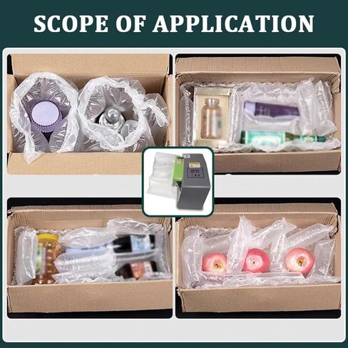 Automatic Air Pillow Machine for Packaging, Adjustable Temperature Air Volume Speed, Inflatable Bubble Wrap Maker for Secure Shipping in Saudi Arabia