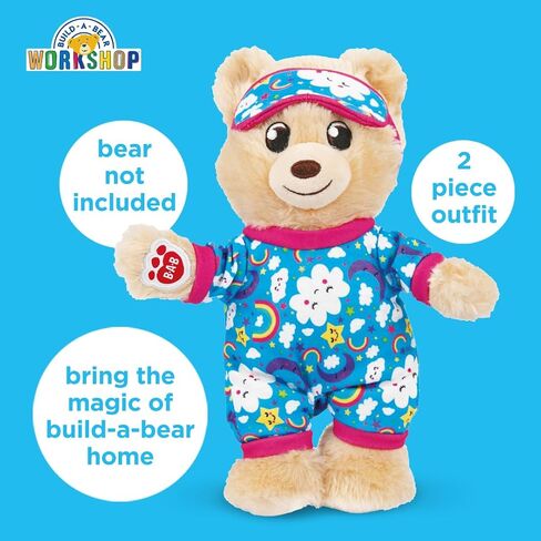 Casdon Mini Build-A-Bear Workshop Green Rawr Toy Pack. 4 ملابس مزيج ومطاردة تشمل بيجاما ، هوديس لطيف ، أنماط الصيف | للأطفال الذين تتراوح أعمارهم بين 3 سنوات. مناسبة ل 9 بوصات الدببة فقط in Saudi Arabia
