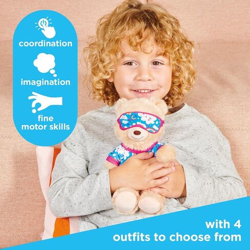 Casdon Mini Build-A-Bear Workshop Green Rawr Toy Pack. 4 ملابس مزيج ومطاردة تشمل بيجاما ، هوديس لطيف ، أنماط الصيف | للأطفال الذين تتراوح أعمارهم بين 3 سنوات. مناسبة ل 9 بوصات الدببة فقط in Saudi Arabia
