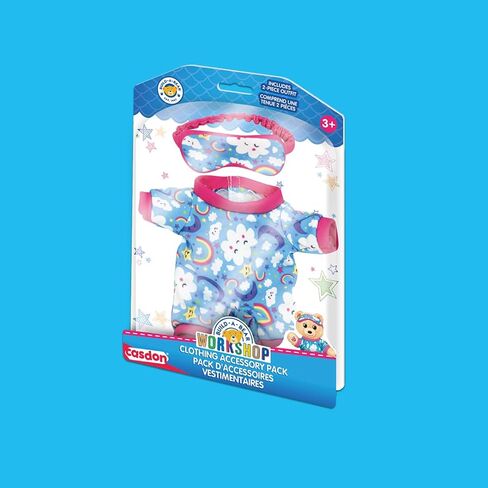 Casdon Mini Build-A-Bear Workshop Green Rawr Toy Pack. 4 ملابس مزيج ومطاردة تشمل بيجاما ، هوديس لطيف ، أنماط الصيف | للأطفال الذين تتراوح أعمارهم بين 3 سنوات. مناسبة ل 9 بوصات الدببة فقط in Saudi Arabia