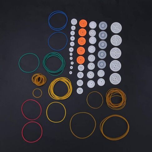 Zjchao 168pcs DIY Model Toy Rubber Bulley Set ، 84pcs لبرامات محرك النقل حزام النقل مجموعة شريط مطاط in Saudi Arabia