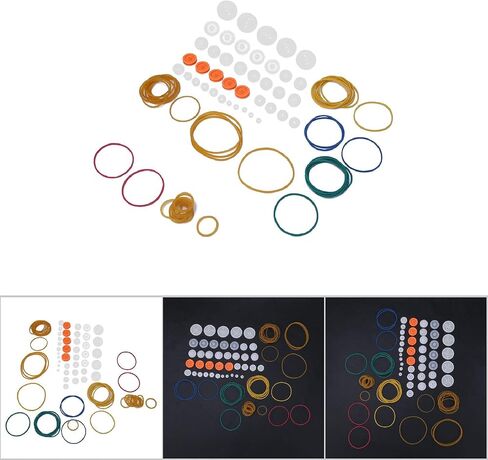 Zjchao 168pcs DIY Model Toy Rubber Bulley Set ، 84pcs لبرامات محرك النقل حزام النقل مجموعة شريط مطاط in Saudi Arabia