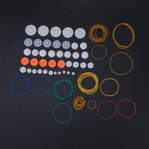 Zjchao 168pcs DIY Model Toy Rubber Bulley Set ، 84pcs لبرامات محرك النقل حزام النقل مجموعة شريط مطاط in Saudi Arabia