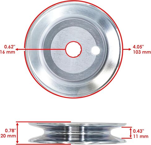 Caltric 605443 34 "48" Deck Spindle Pulley متوافق مع Hustler Dash XD/Surfer Pro/Raptor/Raptor Ex/Raptor Limited in Kuwait