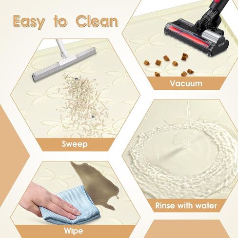 Cat Litter Mat, Large 34" x 22" Litter Box Mat, Waterproof Silicone Litter Mat for Litter Box, Non-Slip, Easy to Clean (Light Grey) in Saudi Arabia