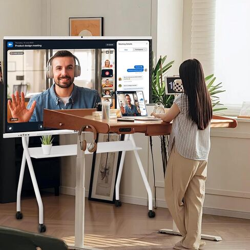 لوحة تفاعلية لمكتب المؤتمرات التقديمية للدراسة التقديمية- 65 '' 4K UHD مع كاميرا 48 ميجابكسل ، وميكروفون 8-Array ، اللوحة الرقمية التي تعمل باللمس (تضمين جبل الحائط) in Kuwait