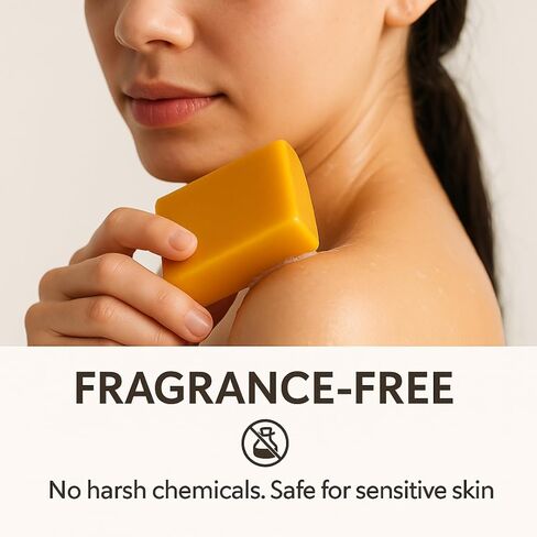 Turmeric Kojic Acid Soap 3-Pack, 3.5 oz Bars – Brightening Face & Body Bar with Lemon Oil – Dark Spot Remover, Even Tone, Acne Scars, Hyperpigmentation – Natural, Handmade Skincare in Saudi Arabia