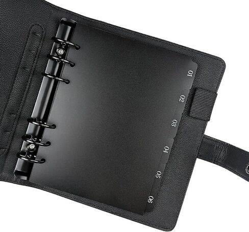 B6 Six Ring Black Plastic Planner Dividers, Tabbed Monthly Planner Dividers for B6 Ringbound Size Planner Binder Systems in Saudi Arabia
