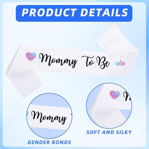 3PCS White Mommy and Daddy To Be Badges Pins Pack, Mommy and Daddy to Be Pin &, Gender Reveal Baby Shower Badges for Pregnant Keepsake Gifts in Kuwait