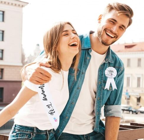 3PCS White Mommy and Daddy To Be Badges Pins Pack, Mommy and Daddy to Be Pin &, Gender Reveal Baby Shower Badges for Pregnant Keepsake Gifts in Kuwait