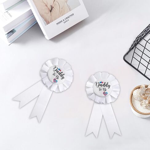 3PCS White Mommy and Daddy To Be Badges Pins Pack, Mommy and Daddy to Be Pin &, Gender Reveal Baby Shower Badges for Pregnant Keepsake Gifts in Kuwait