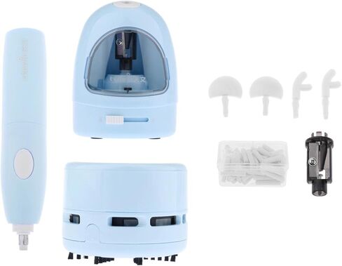 محو القلم الكهربائي الإلكترونية محو المكتب الميكانيكي الميكانيكي المنظف لمستلزمات مكتب قرطاسية الأطفال ، الأزرق in Kuwait