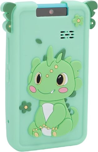 Yunseity Childrens Camera, 1080p Childrens Camera Mp3 Music Player Green Dinosaur Pattern for in Saudi Arabia