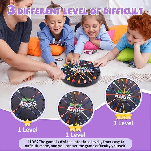 لعبة knots rope uncoundling لعبة ، 10pcs لعبة ألغاز الحبل الملتوية ، والاستراتيجية اللغز التحدي ، وحل سلسلة ألعاب السفر المركزية للبالغين (الأسود) in Kuwait