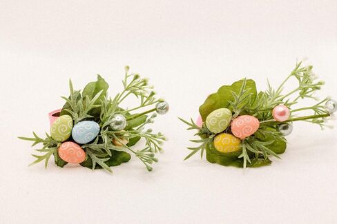 Easter Eggs Spring Napkin Rings & Pink, Blue & Green and table decor decorations - Set of 6 in Saudi Arabia