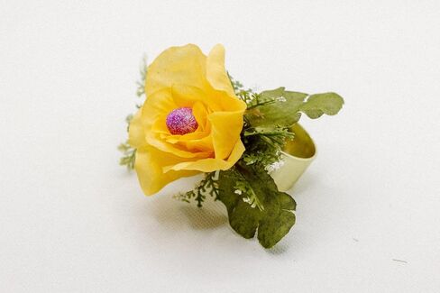 Easter Eggs Spring Napkin Rings & Yellow Flowers table decor decorations - Set of 6 in Saudi Arabia