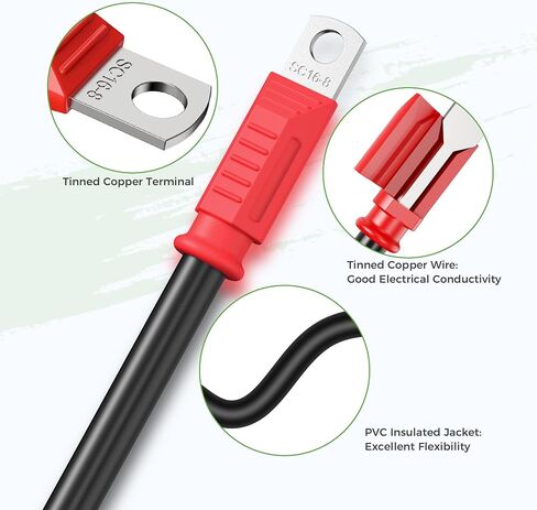 Golf Cart Battery Cable Set for Club Car DS 1995-Up 48 Volt, 4 Gauge Welding Cable(Set of 5) in Saudi Arabia