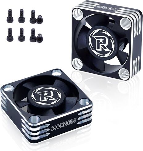 2Pack تجاوز الهواية RC مراوح تبريد 30 مم 28000 RPM عالية RC مروحة المحرك محرك فقط الاستبدال المعجبين (بدون تدخينات المحرك) لمدة 1/8 1/10 1/12 RC شاحنة شاحنة Truggy (أحمر أسود) in Kuwait