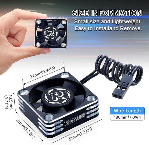 2Pack تجاوز الهواية RC مراوح تبريد 30 مم 28000 RPM عالية RC مروحة المحرك محرك فقط الاستبدال المعجبين (بدون تدخينات المحرك) لمدة 1/8 1/10 1/12 RC شاحنة شاحنة Truggy (أحمر أسود) in Kuwait