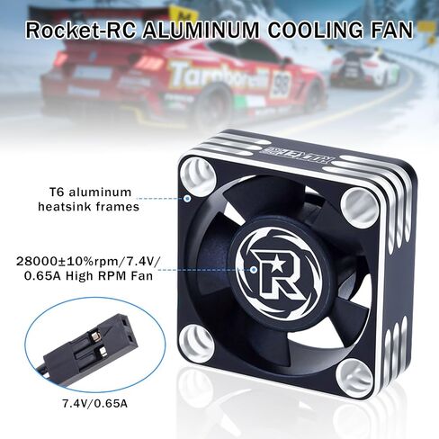 2Pack تجاوز الهواية RC مراوح تبريد 30 مم 28000 RPM عالية RC مروحة المحرك محرك فقط الاستبدال المعجبين (بدون تدخينات المحرك) لمدة 1/8 1/10 1/12 RC شاحنة شاحنة Truggy (أحمر أسود) in Kuwait