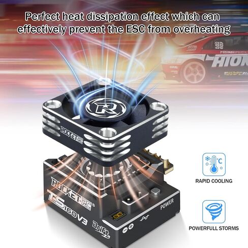 2Pack تجاوز الهواية RC مراوح تبريد 30 مم 28000 RPM عالية RC مروحة المحرك محرك فقط الاستبدال المعجبين (بدون تدخينات المحرك) لمدة 1/8 1/10 1/12 RC شاحنة شاحنة Truggy (أحمر أسود) in Kuwait