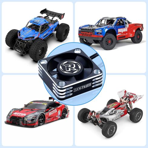 2Pack تجاوز الهواية RC مراوح تبريد 30 مم 28000 RPM عالية RC مروحة المحرك محرك فقط الاستبدال المعجبين (بدون تدخينات المحرك) لمدة 1/8 1/10 1/12 RC شاحنة شاحنة Truggy (أحمر أسود) in Kuwait
