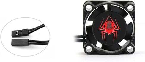 RC Car Motor Cooling Fan 25mm 30mm 35mm 40mm 50mm High Speed Heatsink 28000RPM ESC Fans for 1/8 1/10 1/12 1/16 Scale Truck Off Road Crawler Car 540 550 Brushless OR Brushed Motors (25MM) in Kuwait