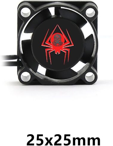 RC Car Motor Cooling Fan 25mm 30mm 35mm 40mm 50mm High Speed Heatsink 28000RPM ESC Fans for 1/8 1/10 1/12 1/16 Scale Truck Off Road Crawler Car 540 550 Brushless OR Brushed Motors (25MM) in Kuwait