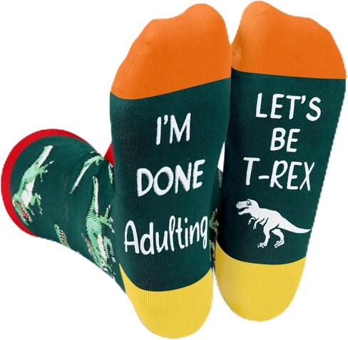 Zmart 2024 Funny Socks for Women Dinosaur Socks Women Dinosaur Socks Men, Dinosaur Gifts for Women Dinosaur Gifts for Boys Dino Gifts in Saudi Arabia