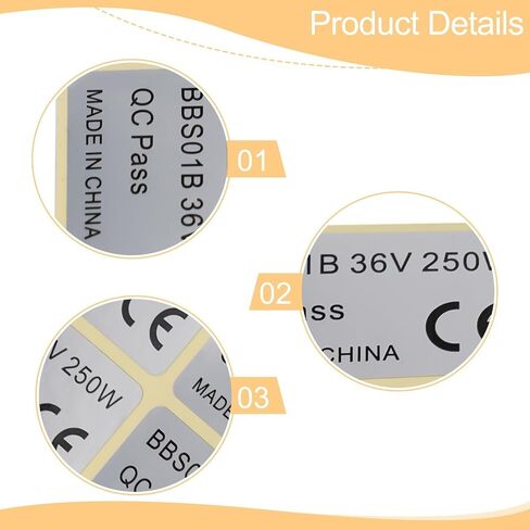 20 Pcs Electric Bicycle Stickers For Ebike 36V 250W/48V 750W 01/HD Silver PVC Bike Labels Accessories Waterproof Decals Self E Dirt Bike(48V 750W) in Saudi Arabia