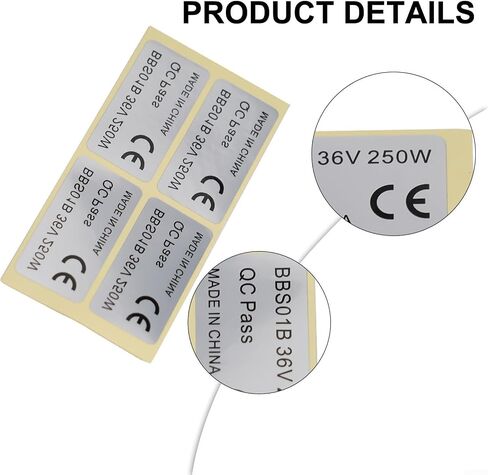 20 Pcs Electric Bicycle Stickers For Ebike 36V 250W/48V 750W 01/HD Silver PVC Bike Labels Accessories Waterproof Decals Self E Dirt Bike(48V 750W) in Saudi Arabia