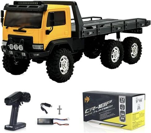 Hobbyplus Arktos 6x6 RC Crawler Truck ، 1:18 RC RC ROCK CRAWLER مع سرير Blue Body & Black Bear ، شاحنات RC 6WD للبالغين ، الأضواء الواقعية ، مسطح وظيفي ، تعليق ناعم (1810431) in Kuwait