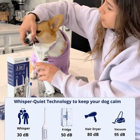 Canivet Silent Sonic Plaque & Tartar Remover للكلاب-منظف أسنان فائق الدقة مع Scaler ، ورؤوس فرشاة الأسنان ، ومياه مائية قابلة لإعادة الشحن ، وصغيرة وكبيرة. in Saudi Arabia