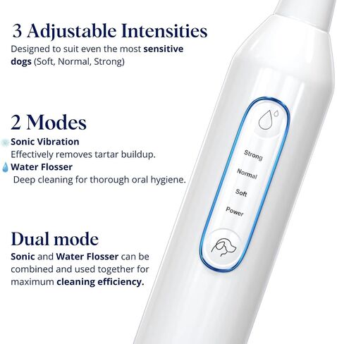 Canivet Silent Sonic Plaque & Tartar Remover للكلاب-منظف أسنان فائق الدقة مع Scaler ، ورؤوس فرشاة الأسنان ، ومياه مائية قابلة لإعادة الشحن ، وصغيرة وكبيرة. in Saudi Arabia