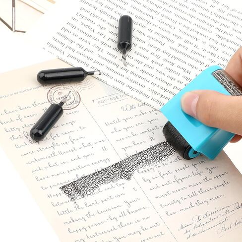 طوابع أسطوانة حماية سرقة الهوية ، 12 PCS Roller Stamps عبوات استبدال ، استبدال الحبر المتداول من أجل حماية أمان طوابع الحبر الخاصة بالخصوصية السرية in Kuwait
