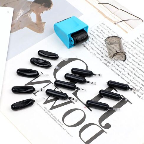 طوابع أسطوانة حماية سرقة الهوية ، 12 PCS Roller Stamps عبوات استبدال ، استبدال الحبر المتداول من أجل حماية أمان طوابع الحبر الخاصة بالخصوصية السرية in Kuwait