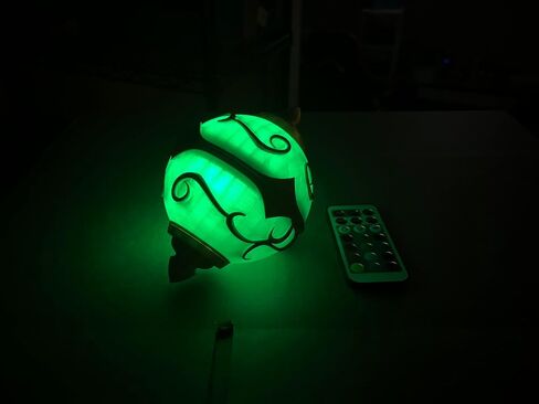 Palworld Pal Sphere - Color Changing with Remote Controlled RGB LED Light - 3D Printed in Saudi Arabia