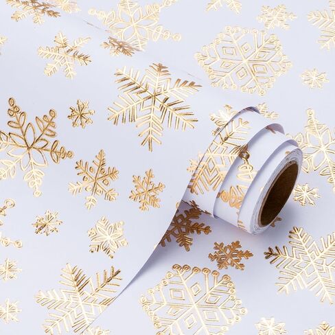 WRAPAHOLIC Reversible Wrapping Paper - Mini Roll - 17 Inch X 33 Feet - Pink Floral Design for Birthday, Mother's Day, Wedding, Baby Shower in Saudi Arabia