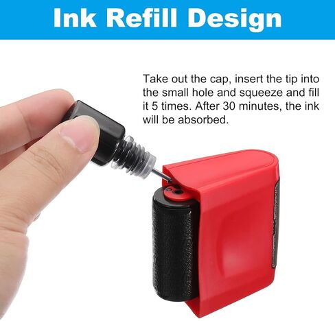PATIKIL Identity Theft Protection Roller Stamp, 2Pcs 0.7/1.7" Confidential Roller Stamp Privacy ID Police Stamp Roller for Security ID Address with 4Pcs Refills, Light Green in Saudi Arabia