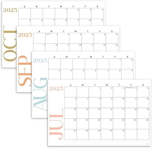 S&O Modern Large Desk Calendar from July 2025-Dec 2026 - Tear-Away Table Calendar 2025-2026 - Desktop Blotter - Academic Desk Planner - Desk Pad Large - 11x17in in Saudi Arabia