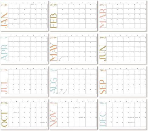 S&O Modern Large Desk Calendar from July 2025-Dec 2026 - Tear-Away Table Calendar 2025-2026 - Desktop Blotter - Academic Desk Planner - Desk Pad Large - 11x17in in Saudi Arabia