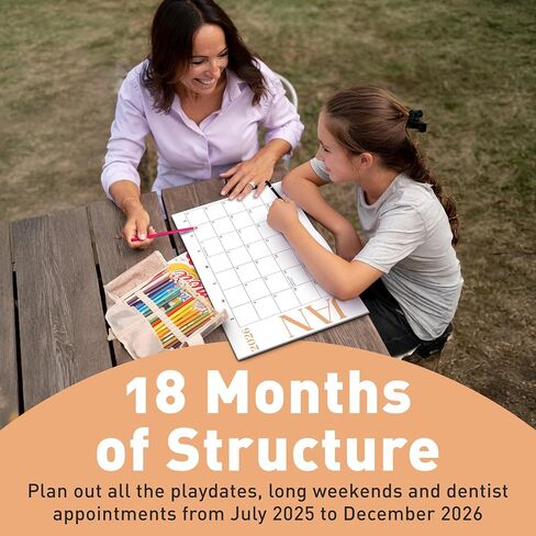 S&O Modern Large Desk Calendar from July 2025-Dec 2026 - Tear-Away Table Calendar 2025-2026 - Desktop Blotter - Academic Desk Planner - Desk Pad Large - 11x17in in Saudi Arabia