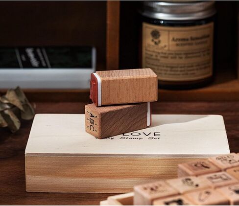 25pcs Mood Expression Wooden Rubber Stamps Kit, Cute Small Emoticon Theme Stamps for Decorative Diary Planner DIY Craft Scrapbook Card Making Letters Journal in Kuwait