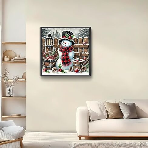 jjbswymt Christmas Diamond Art Kits للبالغين ، مجموعات الطلاء الماس Snowman 5D للمبتدئين للبالغين ، DIY الحفر الكاملة لوحة الماس الجوهرة الفنية والحرف ، ديكور الجدار المنزل 14x14 بوصة in Kuwait