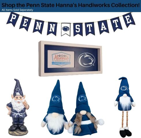 لافتة الباب الخلفي لجامعة ولاية بنسلفانيا من Hanna's Handiworks - زخرفة قماشية خفيفة الوزن ومثبتة مسبقًا للداخل أو الخارج - تمثل كلية NCAA الخاصة بك وتظهر روح الفريق مع ديكور مشجعي PSU in Kuwait