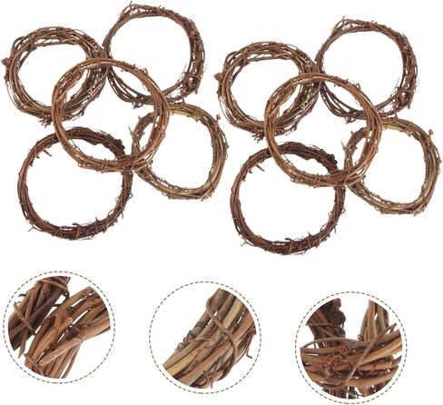 Magiclulu 10pcs إطارات راتان إكليل من الحرف اليدوية DIC in Saudi Arabia
