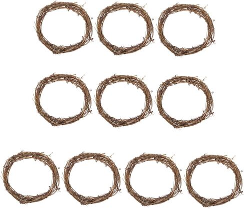 Zerodeko 10pcs Rattan Wreath Hoops DIY Garland Accessory للحصول على حلقات صياغة ديكور العطلات لمشاريع صنع الزهور وإكليل الزهور in Saudi Arabia